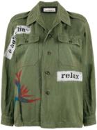 Night Market Graphic-print Army Shirt - Green