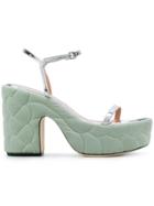 Marco De Vincenzo Quilted Sandals - Metallic