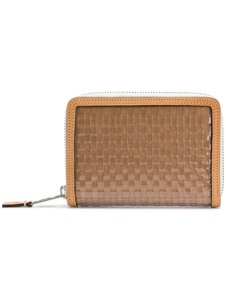 Maison Margiela Woven Zipped Wallet - Nude & Neutrals