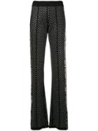 Philipp Plein Bootcut Logo Printed Trousers - Black