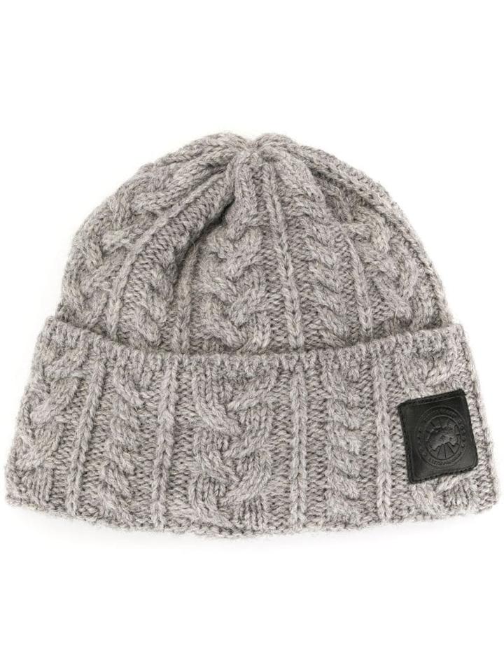 Canada Goose Cable Knit Beanie - Grey