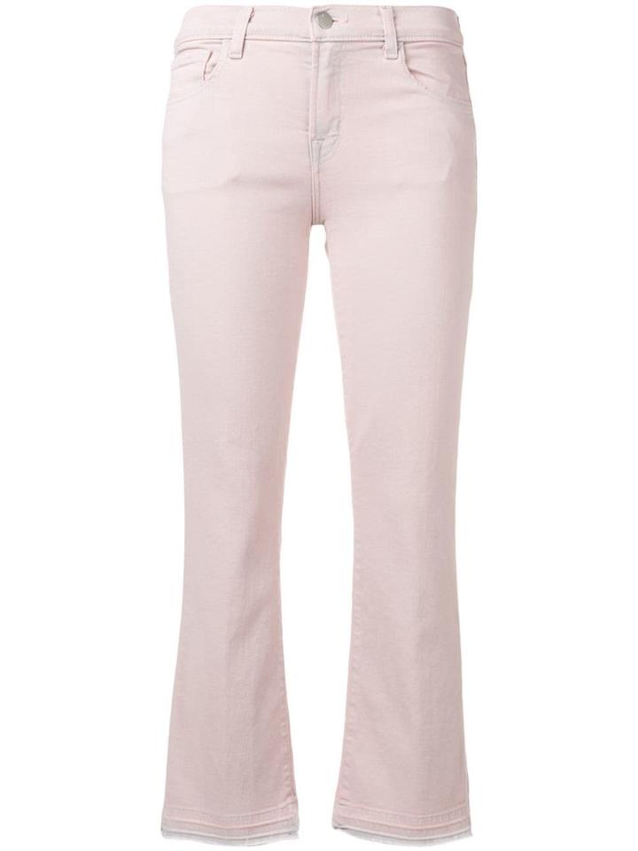 J Brand Cropped Flared Jeans - Pink