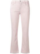 J Brand Cropped Flared Jeans - Pink