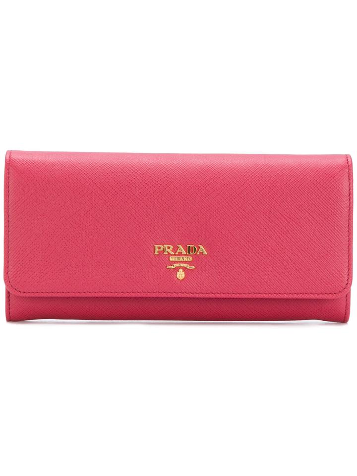 Prada Classic Continental Purse - Pink & Purple