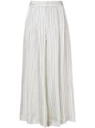 Sea - Striped Flared Pants - Women - Viscose - 2, Nude/neutrals, Viscose