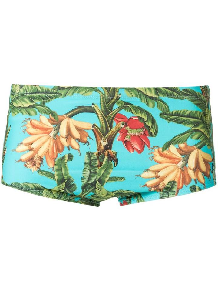 Blue Man Printed Swimming Trunks, Men's, Size: Gg, Polyimide/spandex/elastane
