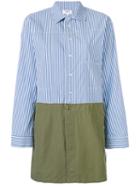 Vis A Vis - Striped Shirt Dress - Women - Cotton/polyamide/polyester/polyurethane - 2, Blue, Cotton/polyamide/polyester/polyurethane