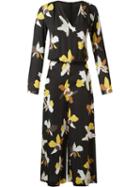 Andrea Marques Printed Cropped Jumpsuit, Women's, Size: 36, Black, Viscose