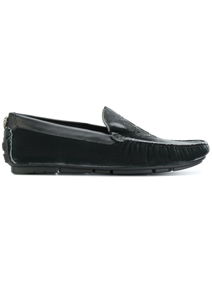 Roberto Cavalli Logo Detail Loafers - Grey
