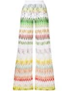 Missoni Flared Embroidered Trousers - White