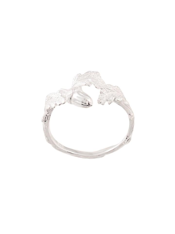 Karen Walker Acorn & Leaf Ring - Silver