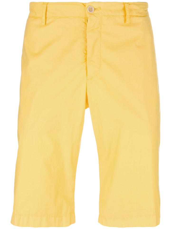 Etro Chino Shorts, Men's, Size: 46, Yellow/orange, Cotton/spandex/elastane