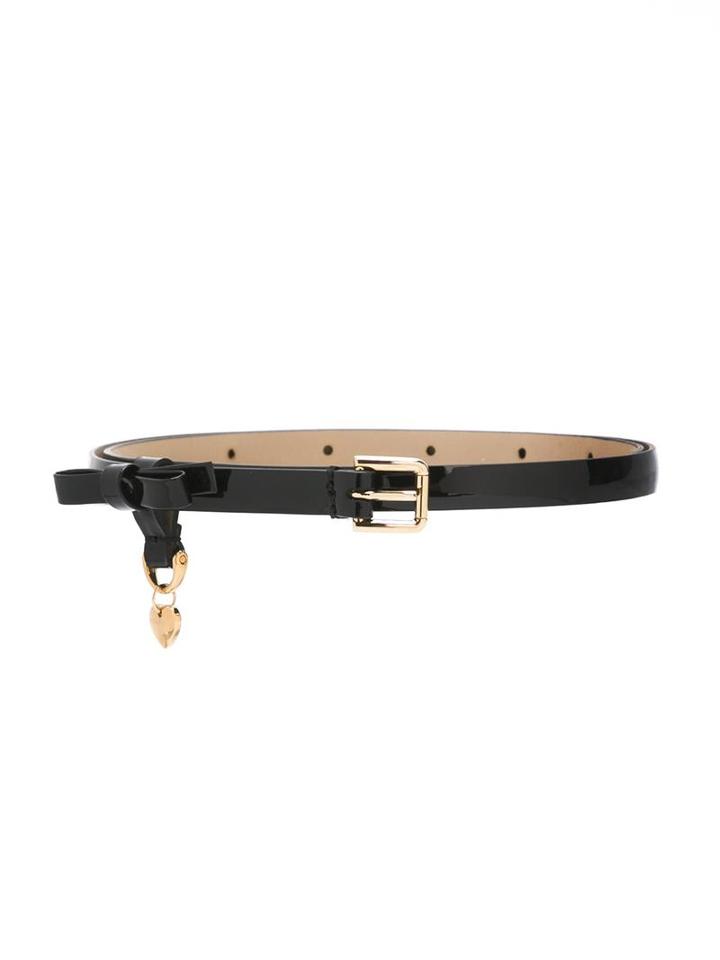 Dolce & Gabbana Kids Bow Detail Belt, Girl's, Size: 62 Cm, Black
