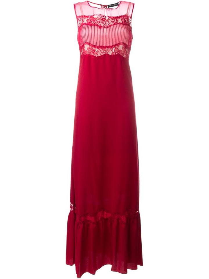 Twin-set Lace Panel Sleeveless Maxi Dress