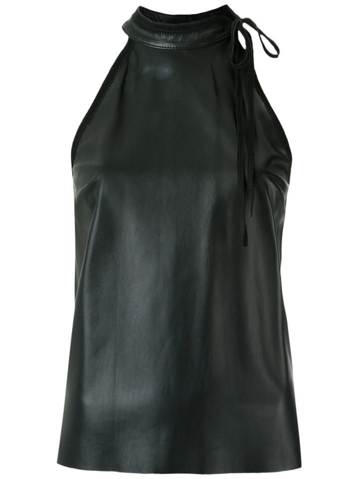 Talie Nk Leather Top, Women's, Size: 44, Black, Leather