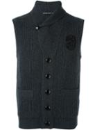 Alexander Mcqueen Knit Gilet, Men's, Size: Medium, Grey, Cashmere/wool