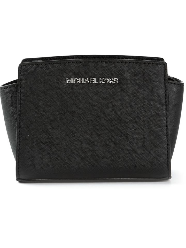 Michael Michael Kors Mini 'selma' Crossbody Bag, Women's, Black, Calf Leather
