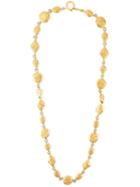 Chanel Vintage Logo Embossed Necklace