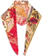 Pierre-louis Mascia Embroidery Print Scarf - Red