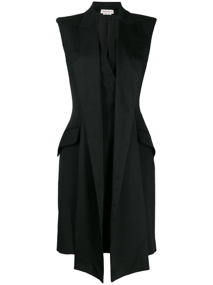 Alexander Mcqueen Scarf Detail Dress - Black