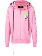 Mjb Marc Jacques Burton Painted-print Zip-up Hoodie - Pink