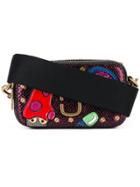 Marc Jacobs Embellished Patch Crossbody Bag - Pink & Purple