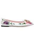 Dolce & Gabbana Bellucci Ballerinas - White