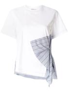 Portspure Striped Panel T-shirt - White
