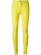 Ann Demeulemeester Slim Fit Trousers, Women's, Size: 40, Yellow/orange, Cotton/linen/flax/spandex/elastane/wool