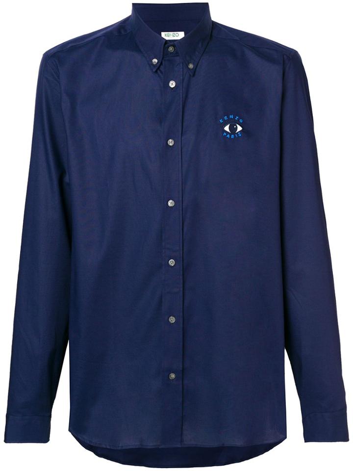 Kenzo Classic Embroidered Logo Shirt - Blue