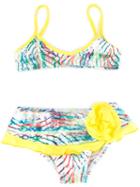 Lygia E Nanny Kids Printed Bikini Set, Size: 6 Yrs, Yellow/orange