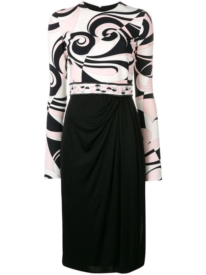 Emilio Pucci Fortuna Print Dress - Black