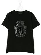 Billionaire Kids Metallic Logo Print T-shirt - Black
