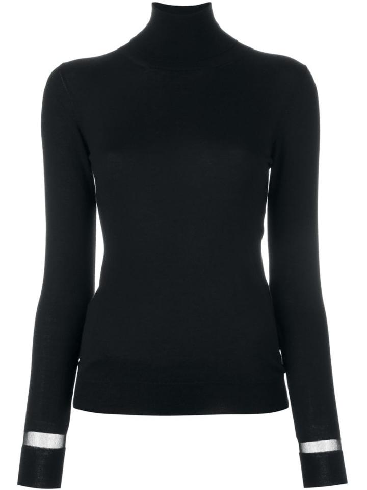 Lanvin Sheer Detail Jumper, Women's, Size: Xs, Black, Silk/polyamide/spandex/elastane/cashmere