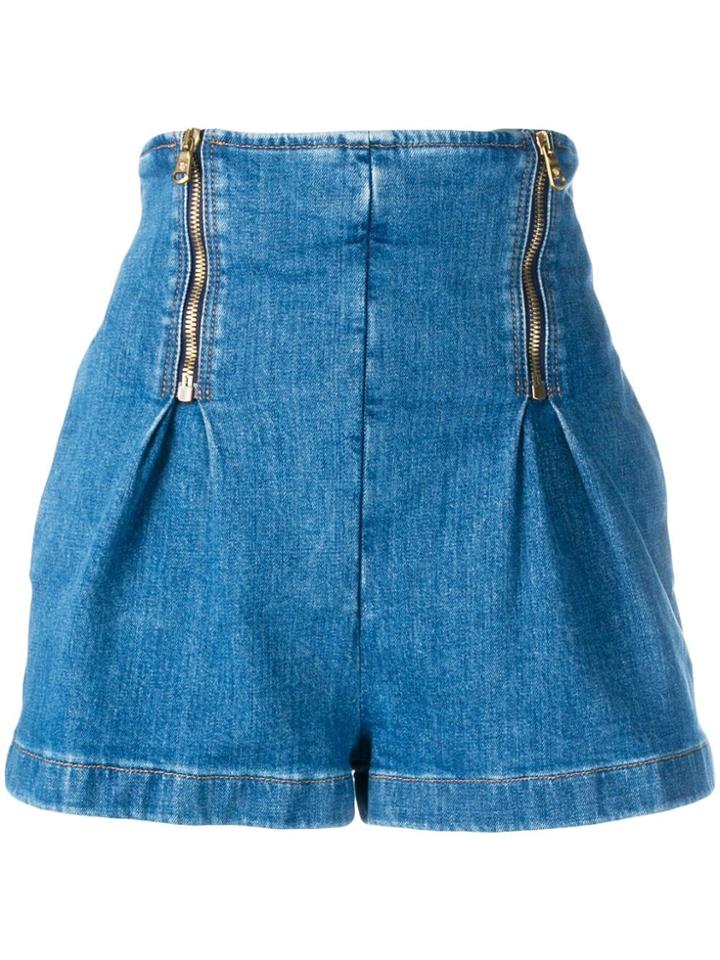 Versace Zip Up Shorts - Blue