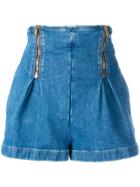 Versace Zip Up Shorts - Blue