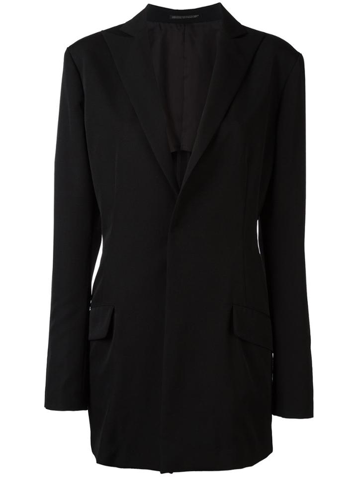 Yohji Yamamoto Pointed Lapels Boxy Blazer - Black