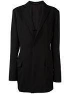 Yohji Yamamoto Pointed Lapels Boxy Blazer - Black