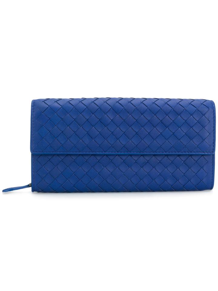 Bottega Veneta Woven Flap Purse - Blue