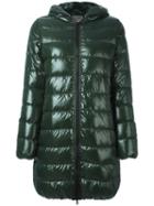 Duvetica Zipped Hooded Coat, Women's, Size: 48, Green, Polyamide/feather Down