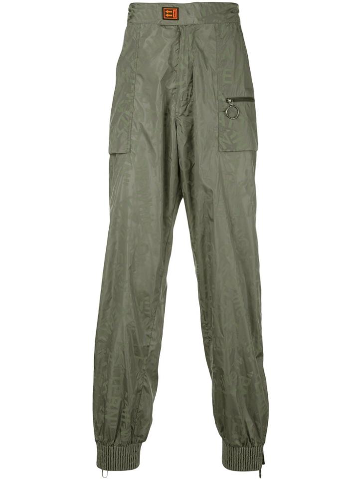Off-white All Over Logo Track Trousers - Green