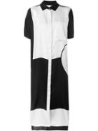 Dkny Abstract Print Shirt Dress, Women's, Size: S, Black, Silk