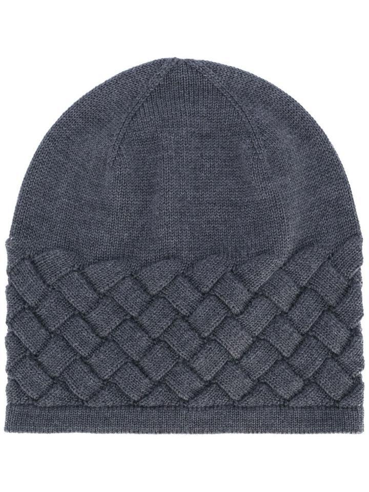 Bottega Veneta Intrecciato Beanie - Grey