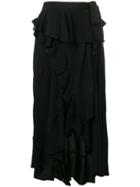 Iro Asymmetric Ruffle Skirt - Black