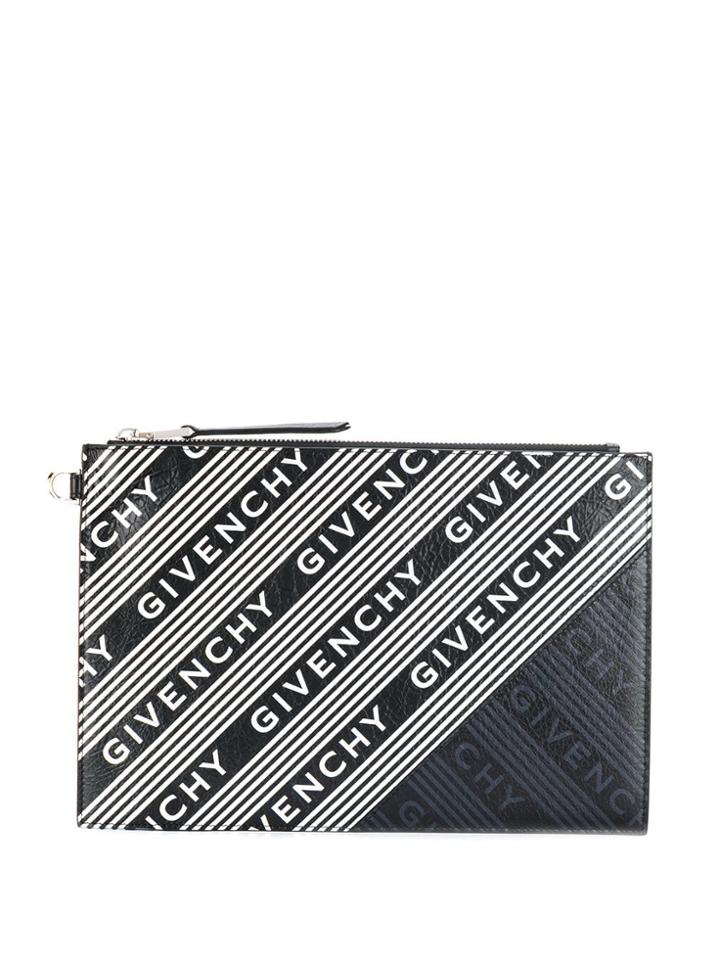 Givenchy Large Logo Print Pouch - Black