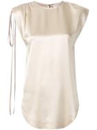 Lee Mathews Silk Sleeveless Top - Oyster