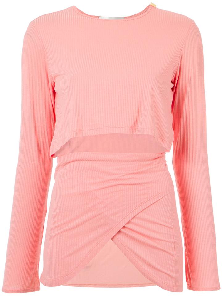Lilly Sarti - Cutout Top - Women - Spandex/elastane/viscose - 42, Pink, Spandex/elastane/viscose