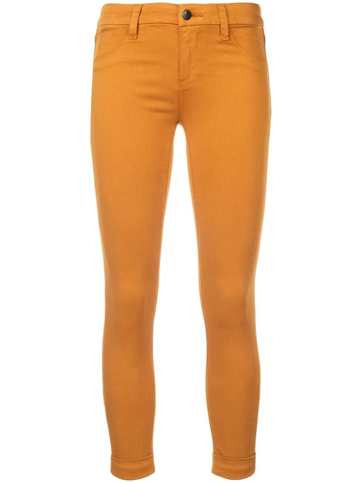 J Brand Turned Up Skinny Jeans - Yellow