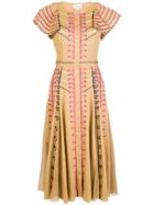 Temperley London Expedition Ruffle Dress - Nude & Neutrals