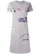 Kenzo - I Love You Dress - Women - Cotton - S, Grey, Cotton